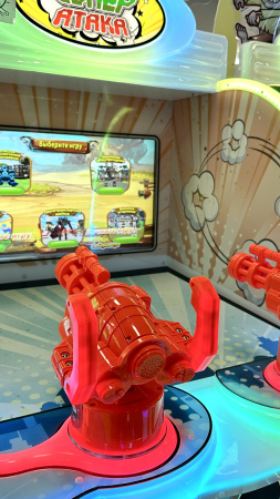Детский игровой аппарат  Двойная Стрелялка "Супер Атака"